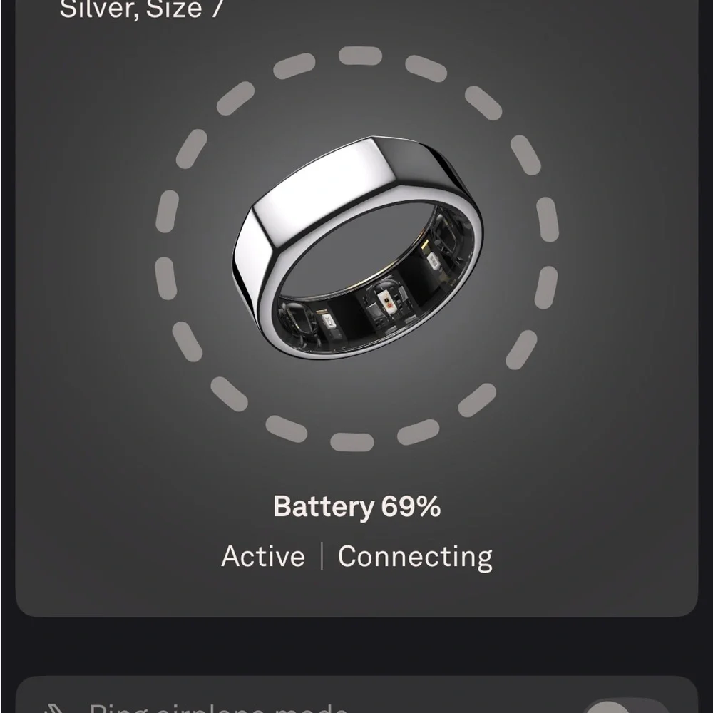Oura Ring Gen 3 – Silver, Size 7